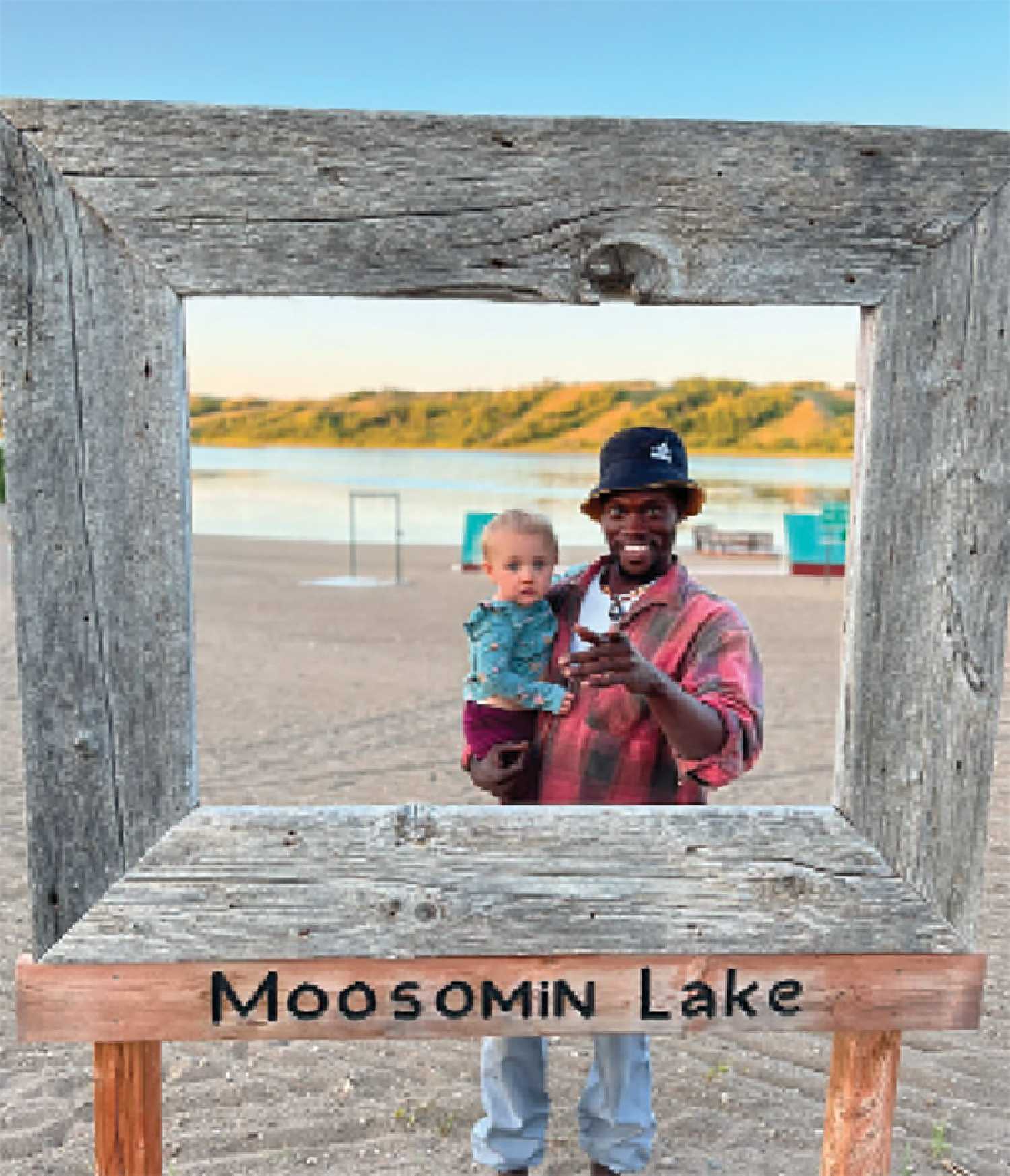 Agyenim visiting at Moosomin Lake 